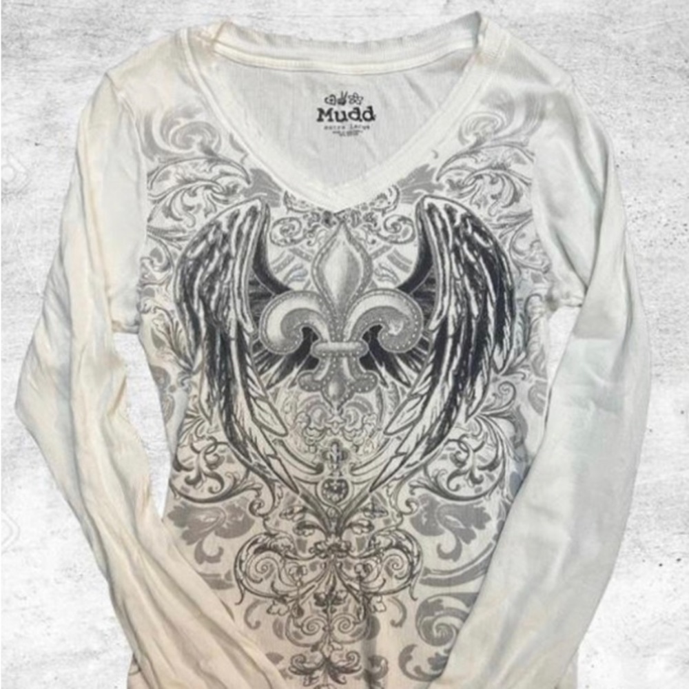 Original Rhinestone Mudd Y2k Cyber Grunge top